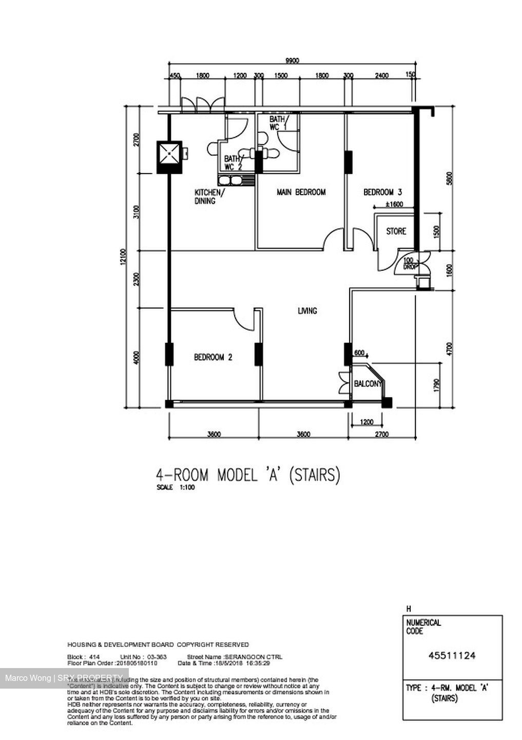 Blk 414 Serangoon Central (Serangoon), HDB 4 Rooms #408772761